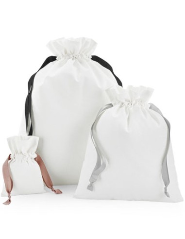 WES-W121-Cotton Gift Bag with Ribbon Drawstring